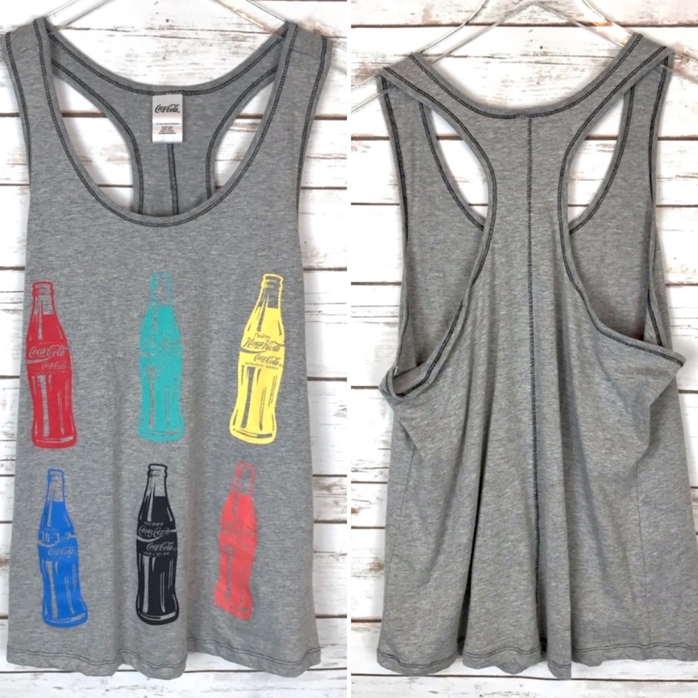 Coca Cola Racerback Tank w/ Colorful Screenprint